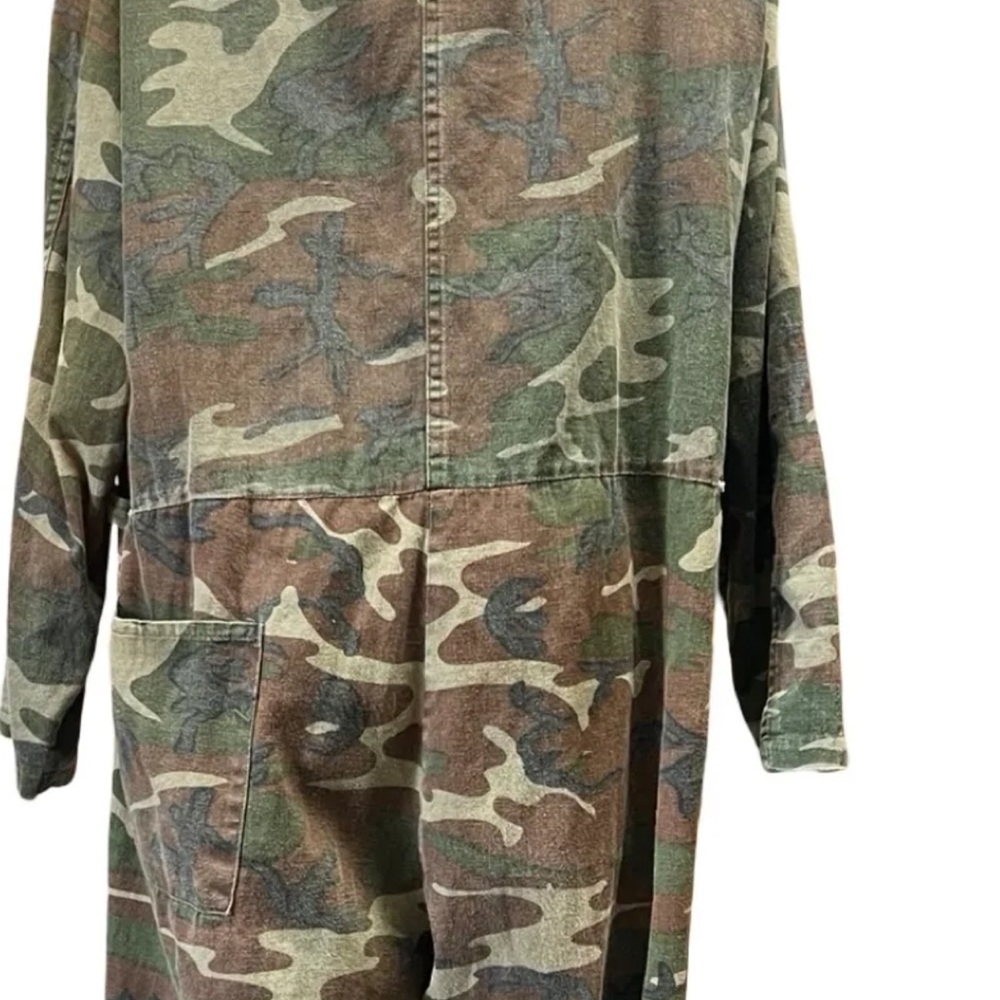 Vintage 1970’s Oversized KMart Zip Front Camo Jumpsuit